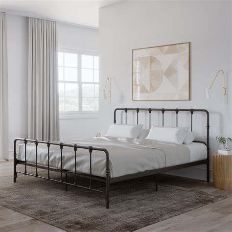 farm house metal bed frame king|rustic farmhouse king bed.